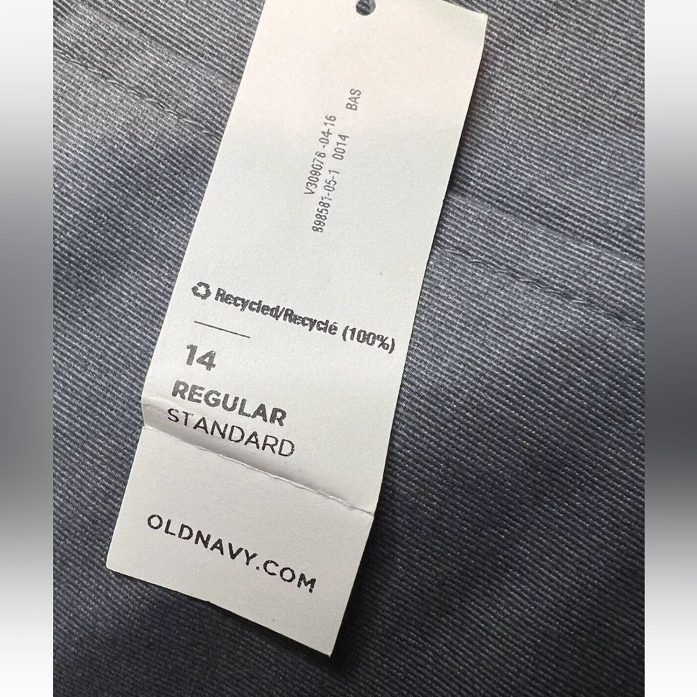 NEW Old Navy Shorts Boy's Size 14 Gray Chino short Adjustable Waist - Picture 4 of 9